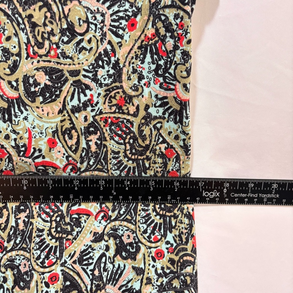 Sahalie Green Floral Swing Midi Dress Size Petite Large - Picture 9 of 9